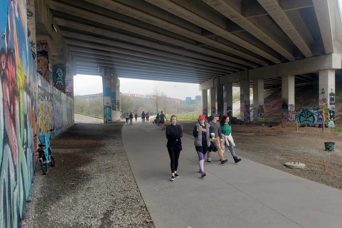 Despite calls for "social distancing" to slow the spread of coronavirus, the BeltLine was full of visitors Tuesday.