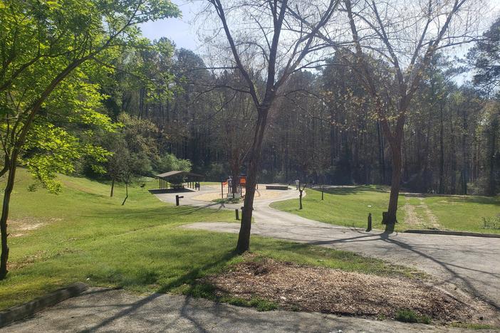 Shoal Creek Park in Decatur is one of several playgrounds in Georgia closed to the public during the coronavirus outbreak.