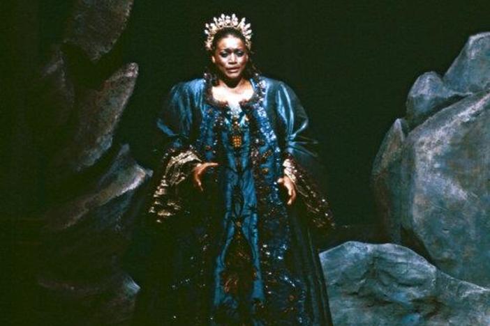 Jessye Norman in the title role of Strauss' "Ariadne auf Naxos," in New York.