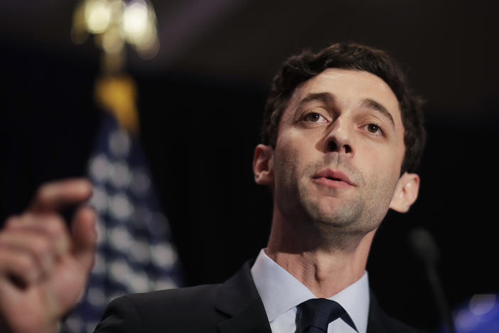 Democratic candidate for 6th congressional district Jon Ossoff speaks before supporters after special run-off election.