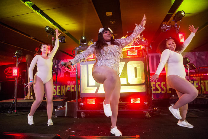 Lizzo at the 2017 Essence Festival at the Mercedes-Benz Superdome in 2017 in New Orleans.