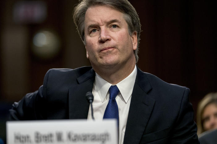 Brett Kavanaugh, a federal appeals court judge, appears before the Senate Judiciary Committee on Capitol Hill in Washington during his Supreme Court confirmation hearing.