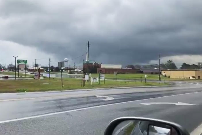 The National Weather Service on Sunday issued a series of tornado warnings stretching from Phenix City, Alabama, near the Georgia state line to Macon, Georgia, about 100 miles to the east.
