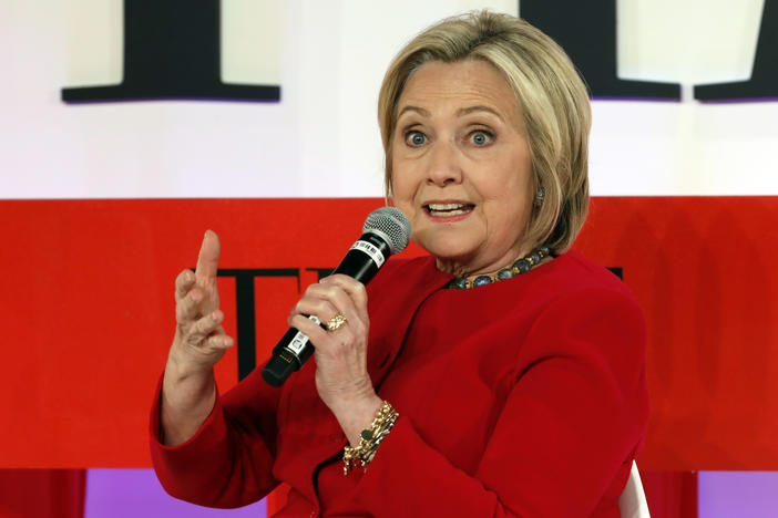 Hillary Clinton accepted the SCLC's Recognizing the Dream award in Atlanta on Friday.