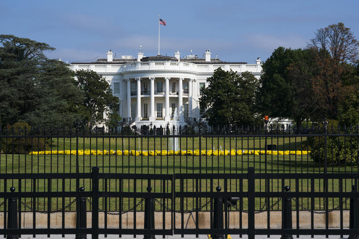 The White House is seen in Washington, Tuesday, Oct. 1, 2019, as House Democrats move aggressively in their impeachment inquiry of President Donald Trump.