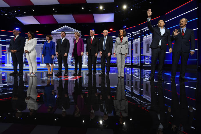 The Democratic presidential candidates addressed race and the black electorate on the debate stage in Atlanta.