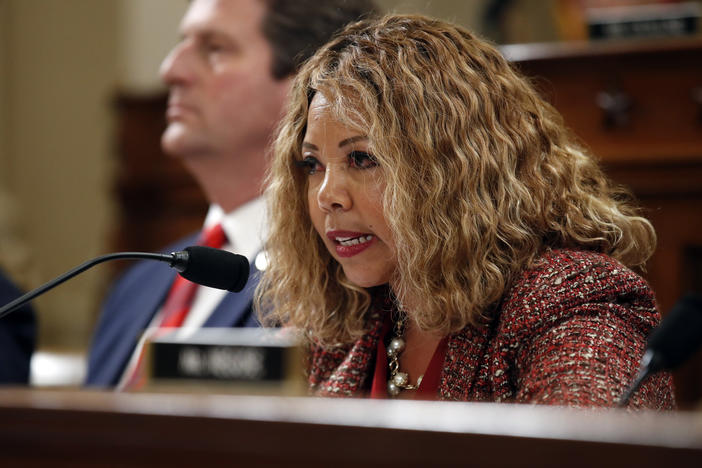 Rep. Lucy McBath, D-Ga., speaks as the House Judiciary Committee hears investigative findings in the impeachment inquiry of President Donald Trump, Monday, Dec. 9, 2019, on Capitol Hill in Washington.
