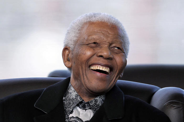 File photo of South Africa's former President Nelson Mandela as President Jacob Zuma made his speech during his Inauguration in Pretoria, South Africa. May 9, 2009 