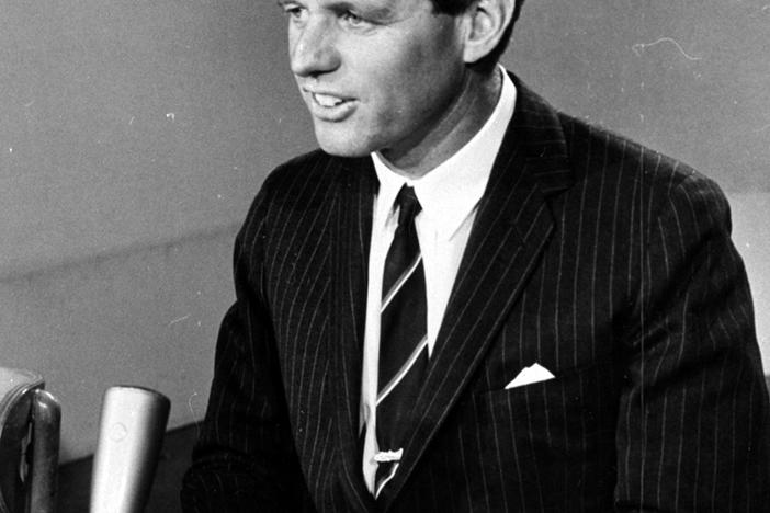 Senator Robert F. Kennedy, D-NY, is shown in this undated photo, testifying at a Senate hearing in Washington, D.C. 
