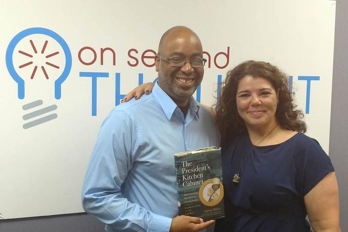 Host Celeste Headlee with food historian Adrian Miller.