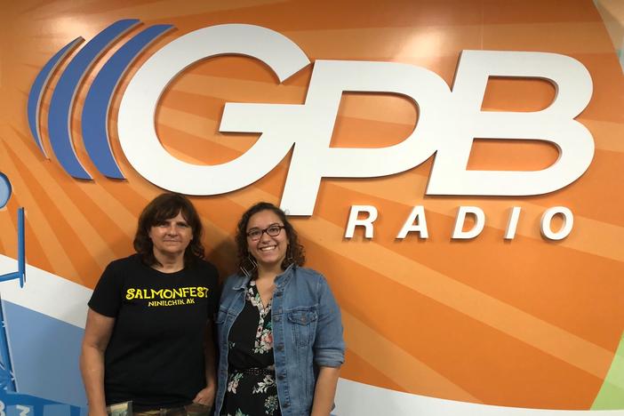 Amy Ray in the studio with producer Elena Rivera.