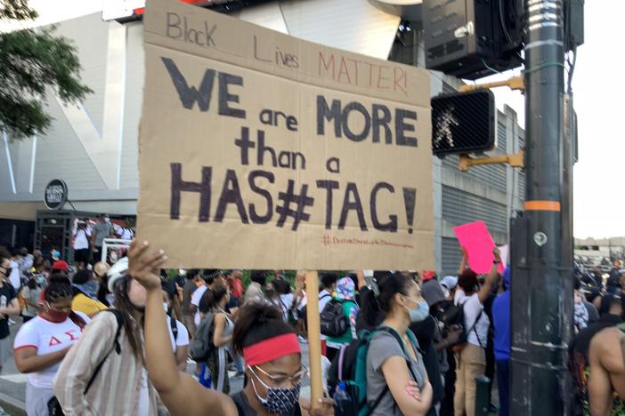 Protesters demand justice in Atlanta, Ga., on June 1, 2020.