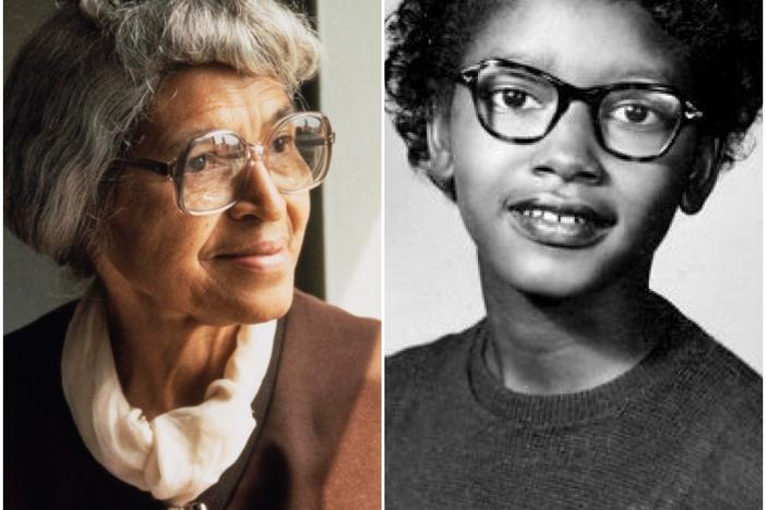 Rosa Parks (left) is often cited as the spark that ignited civil rights change in Montgomery, but women like Claudette Colvin (right) paved the way for Park's historical protest.