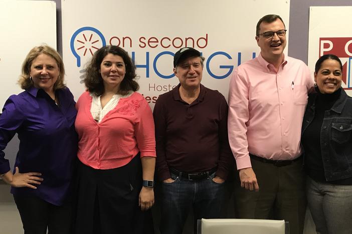 The Breakroom panel (l to r): Natalie Pawelski, host Celeste Headlee, Eric Segall, Steve Brown, and Roxanne Donovan