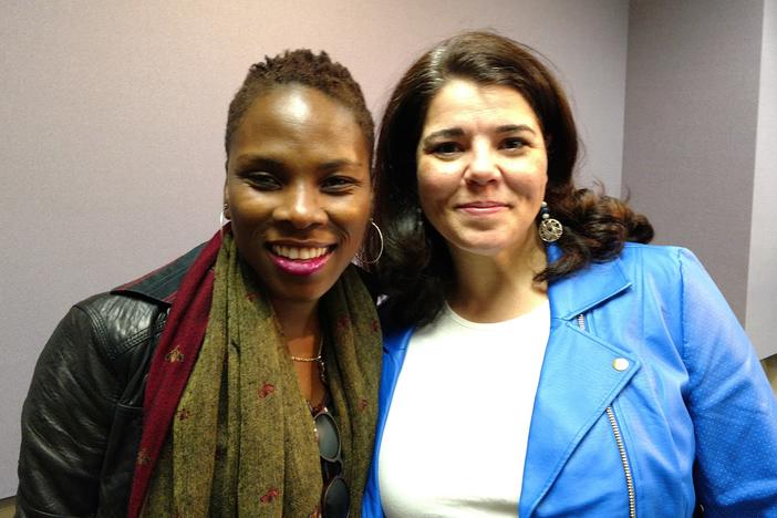 Author and blogger Luvvie Ajayi and On Second Thought host Celeste Headlee.