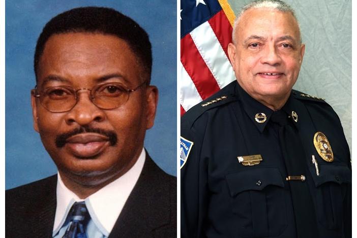 Judge Harris Odell (left) and Police Chief Jospeh Lumpkin