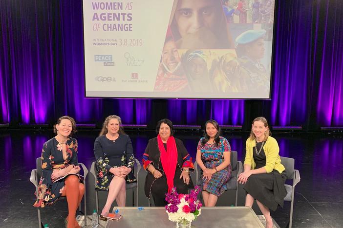 <i>On Second Thought</i> host Virginia Prescott moderated a panel for International Women's Day, "Women as Agents of Change."