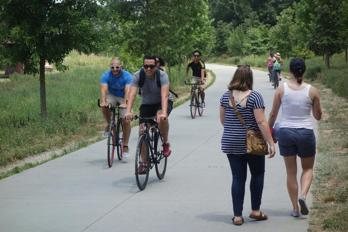 Cyclists on the Beltline.