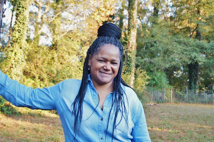 Tracine Huff is thankful for her family.