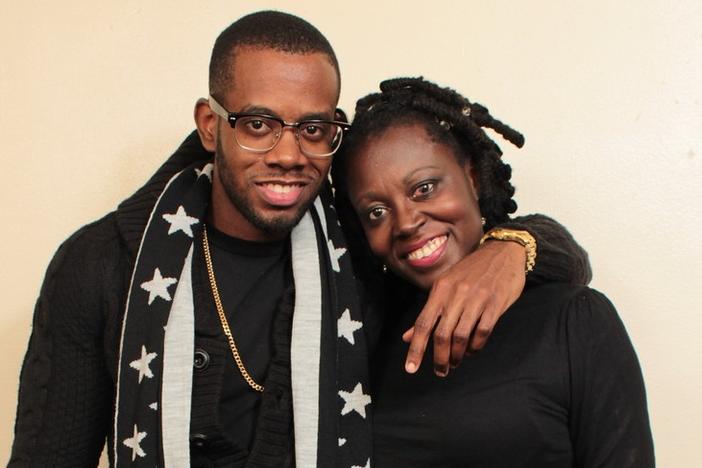 DonTaÃ© Hodge with his mom, Claudia.