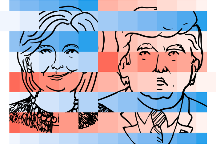 The outcome of the presidential race is based on the Electoral College, rather than the popular vote. The first candidate to win at least 270 electoral votes wins the presidency.