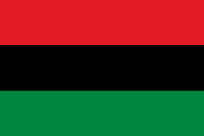 The Pan-African Flag, created by Marcus Garvey of the UNIA