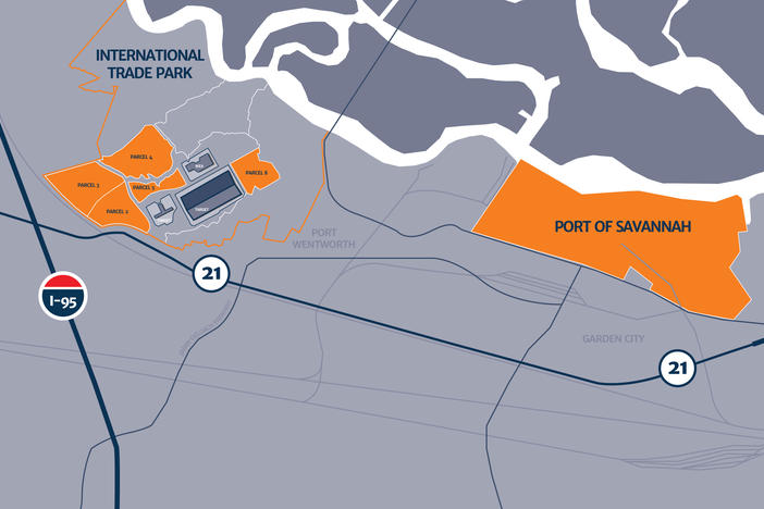 Diagram of new development at GPA's Savannah River International Trade Park.