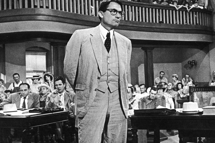 Gregory Peck played one of the most famous lawyers as Atticus Finch in the film adaptation of "To Kill a Mockingbird."