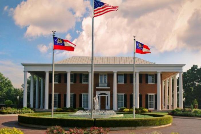 The Governor's Mansion in Atlanta Georgia is a a three-floor, 30-room, Greek Revival style home built in 1967, stands on approximately 18 acres in northeast Atlanta.