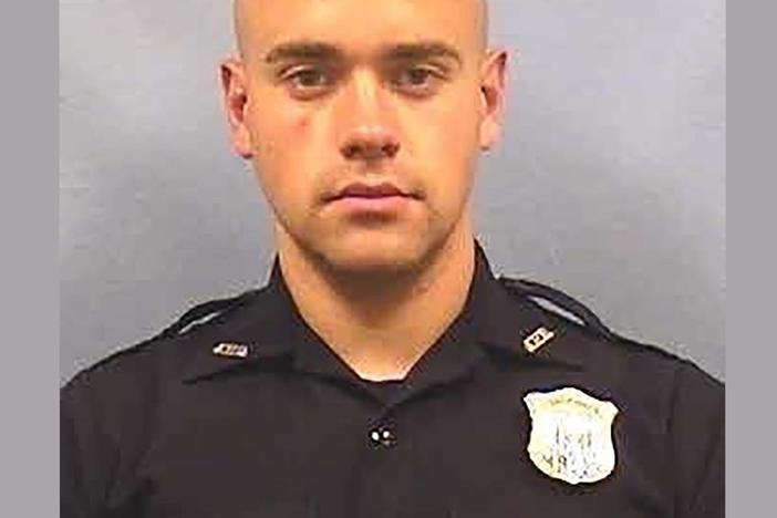 This undated photo provided by the Atlanta Police Department shows Officer Garrett Rolfe. Rolfe was fired following the fatal shooting of a black man and another officer was placed on administrative duty.