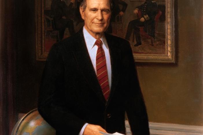 Official White House Portrait of George H.W. Bush the 41st President of the United States.