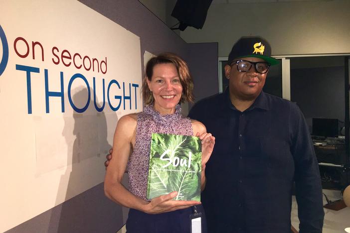OST's Virginia Prescott with Atlanta chef Todd Richard's and his new book "Soul: A Chef's Culinary Evolution in 150 Recipes."