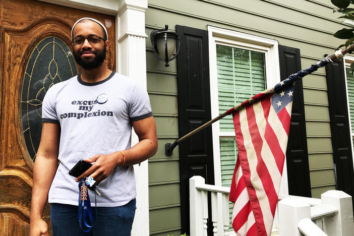 Daniel Hilton canvasses for a Democrat in Georgia's House District 107, where Republicans went unchallenged for decades. 