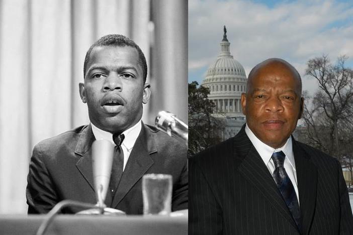 John Lewis in 1964 (l) and in 2006 (r)