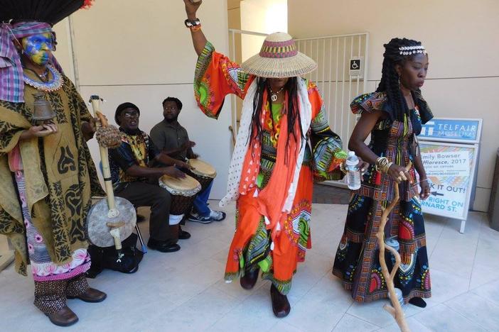 Juneteenth is typically a day of celebrations and learning, with events like this Libations ceremony at the Telfair Museums' Jepson Center. But Telfair and other organizations are taking the festivities online this year.