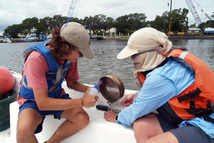 Sifting microplastics from sea water