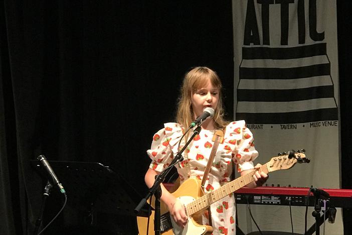 Child Musician Ansley Oakley performs at Eddie's Attic.