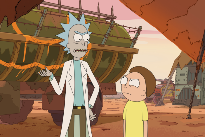 Rick Sanchez and Morty debate over the right decision.