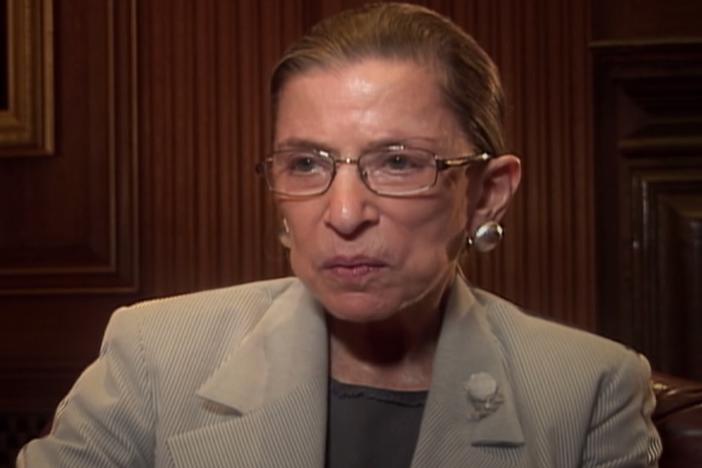 U.S. Supreme Court Justice Ruth Bader Ginsburg in a scene from the documentary "Balancing the Scales."