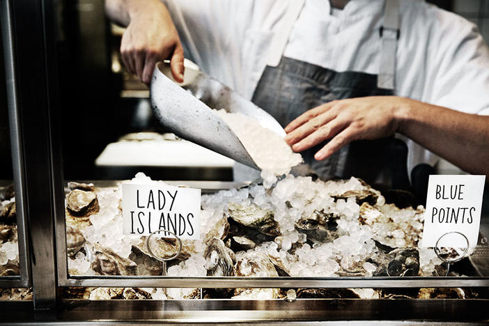 The Raw Bar at The Ordinary restaurant in Charleston, South Carolina. 