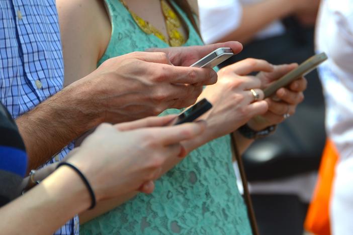 One of the topics The Breakroom gangs weighs in on is a new study that says adults spend just as much time looking at screens as their teenagers.