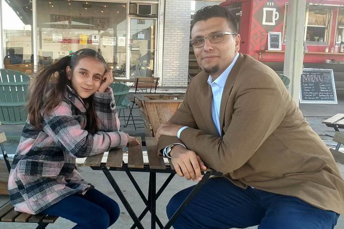 Nawroz Youssef, 12, and Heval Kelli, 34, are both from Syria and came to the U.S. as refugees. They now call Georgia home. Here they are in Clarkston, Georgia.