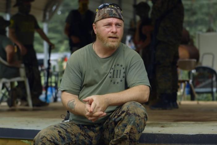 Chris Hill is the leader of the Georgia III% Security Force. He says his group is not anti-government, but rather "anti-tyrannical government."