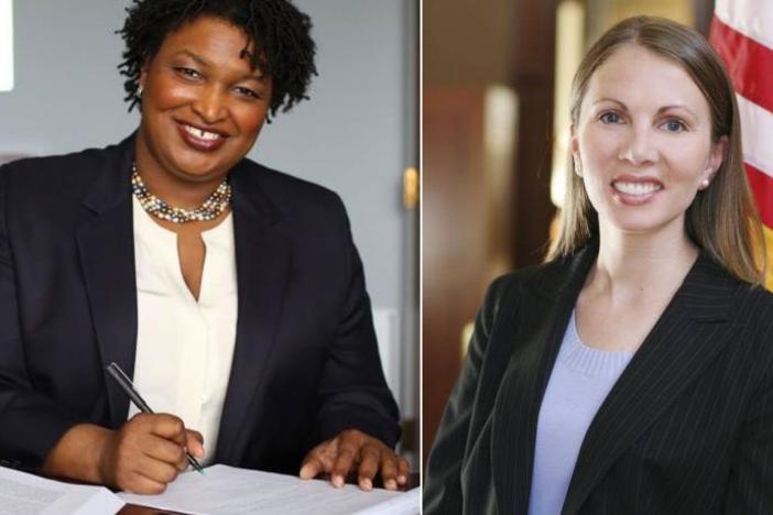 Stacey Abrams (left) and Stacey Evans are just two of the women running for elected office in Georgia this year.
