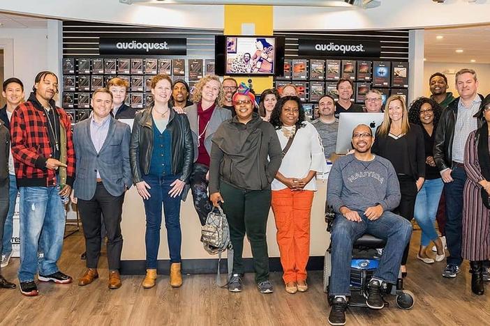 Veterans participate in a 2019 music project with Alchemy Sky Foundation in Atlanta.