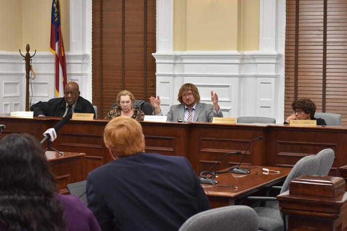 Members of the Athens-Clarke County Board of Elections speak at a meeting Tuesday, Feb. 4, 2020.