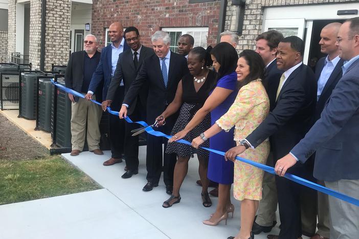 Atlanta city officials cut the ribbon on the city's newest, affordable, senior-living complex.