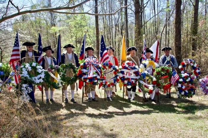 An anniversary celebration at Brier Creek, a battlle site where the Georgian Continental Army lost to the British during the American Revolution.