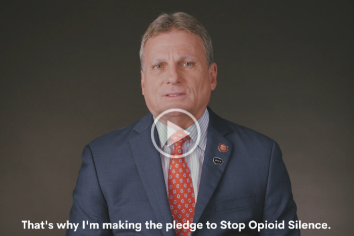 A screenshot of Rep. Buddy Carter (R-Pooler) from his video for the "Stop Opioid Silence" campaign on Facebook with the Partnership for Drug Free Kids.