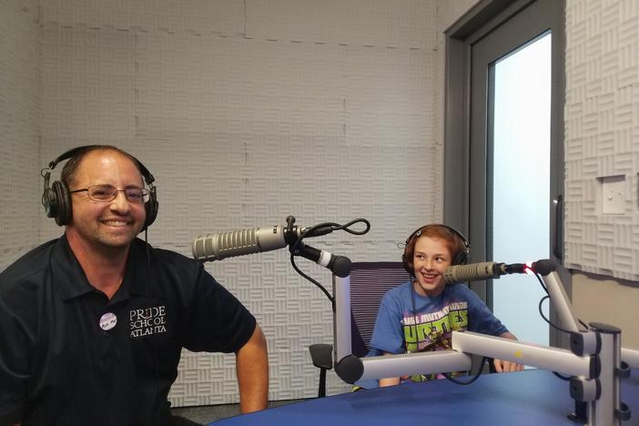 Christian Zsilavetz and his daughter Zoe interview one another at the GPB studio.